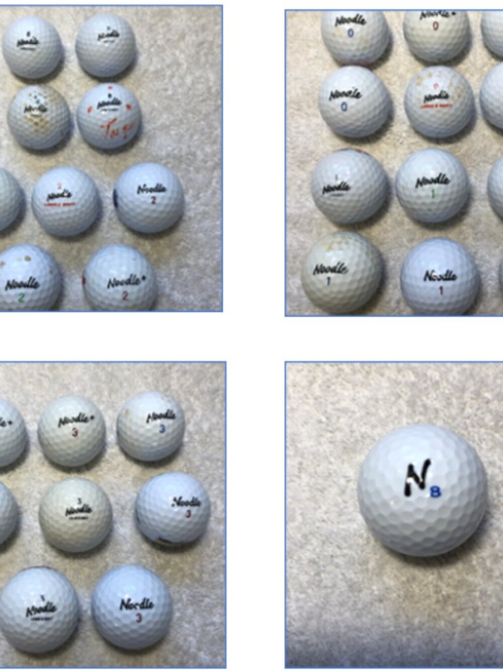 36 Noodle Maxfli Golf Balls Long & Soft Noodle+ Mixed Logo Used Lot
